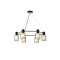 PENDANT LIGHT  6LIGHTS METAL GLASS  BLACK -BRASS 6XE14 Max 15W  Φ700X600mm ARTE ILLUMINA SILENCE 144-24046