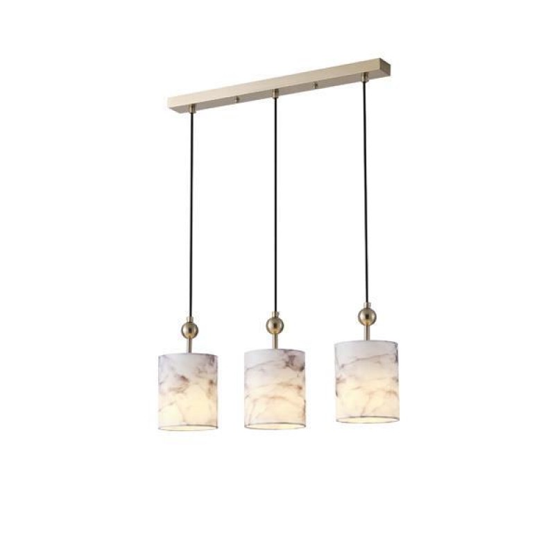 PENDANT LIGHT FABRIC 3 LIGHTS 3XE14  ΜΑΧ 15W 570X130X1000mm ARTE ILLUMINA VERONA 144-24068