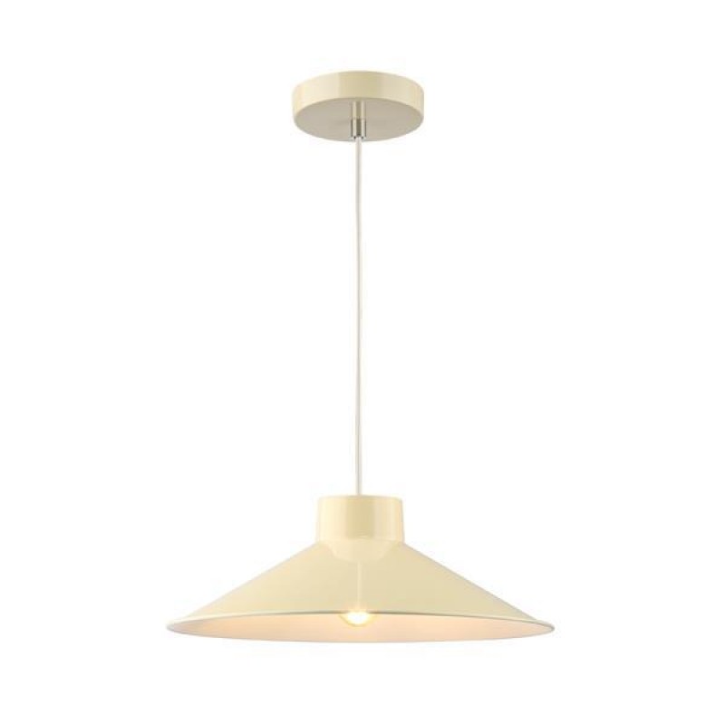 PENDANT LIGHT FIXTURES SIMPLE 1XΕ27 MAX 15W  360X1150mm GLOSSY CREAM ARTE ILLUMINA NELI 144-28506