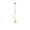 PENDANT LIGHT FIXTURE GLASS 2LIGHTS 2XΕ27 MAX 15W 320X150X1550mm WHITE ARTE ILLUMINA ORBA 144-28514