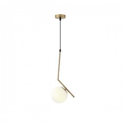 PENDANT LIGHT FIXTURE GLASS 1XE27 MAX 15W 220X150X1460mm WHITE ARTE ILLUMINA ORBA 144-28515