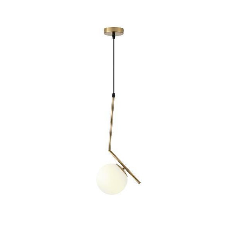PENDANT LIGHT FIXTURE GLASS 1XE27 MAX 15W 220X150X1460mm WHITE ARTE ILLUMINA ORBA 144-28515