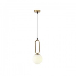 PENDANT LIGHT FIXTURE GLASS 1XE27 MAX 15W 150X150X1430mm WHITE ARTE ILLUMINA ORBA 144-28516