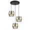 PENDANT LIGHT 3LIGHTS ROSETTE 3XE27 430X1215mm Max 15W BLACK GOLD ARTE ILLUMINA RELIAC 144-28541