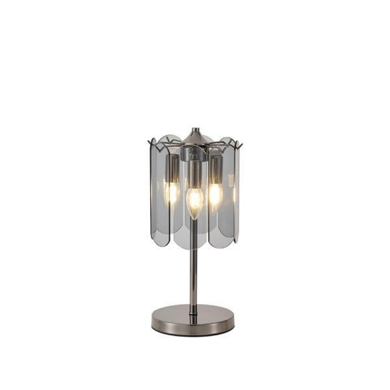 TABLE LAMP GLASS 3XE14 MAX 40W Φ200Χ430mm BLACK ARTE ILLUMINA MIRA 144-40022 TABLE LAMP GLASS 3XE14 MAX 40W Φ200Χ430mm BLACK ARTE ILLUMINA MIRA 144-40022
