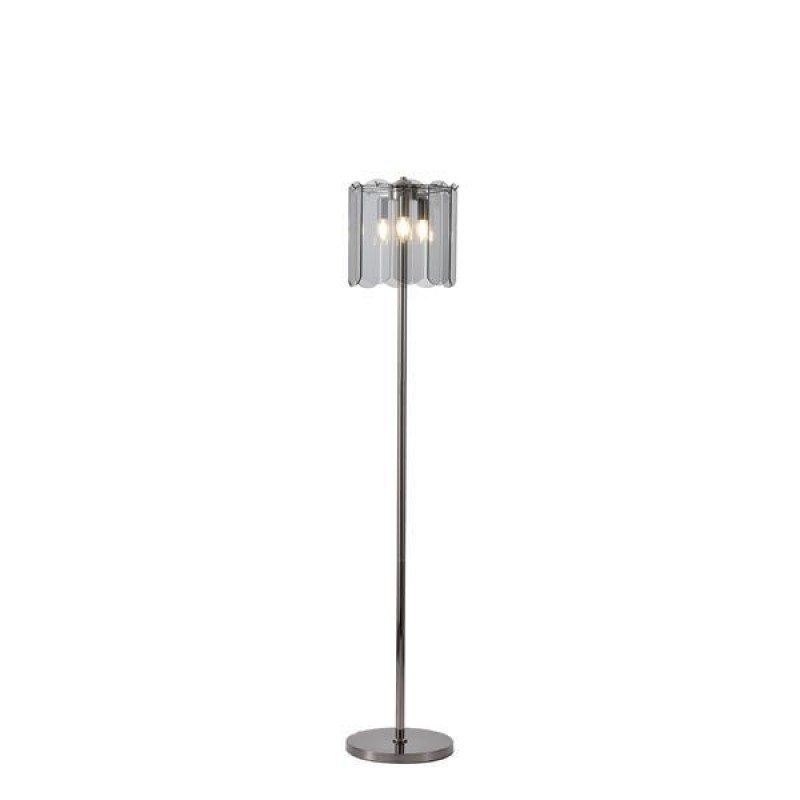 FLOOR GLASS LIGHT 3XE14 MAX 15W Φ300Χ1600mm BLACK ARTE ILLUMINA MIRA 144-40023