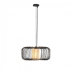 PENDANT LIGHT FIXTURES  1XE27  MAX 15W  340X340X1520mm METAL BLACK ARTE ILLUMINA OGGI 144-46028