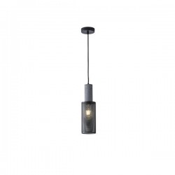 PENDANT LIGHT FIXTURE BLACK PLASTER  1XE27 MAX 40W 100X100X340mm ARTE ILLUMINA SCOURO 144-50000