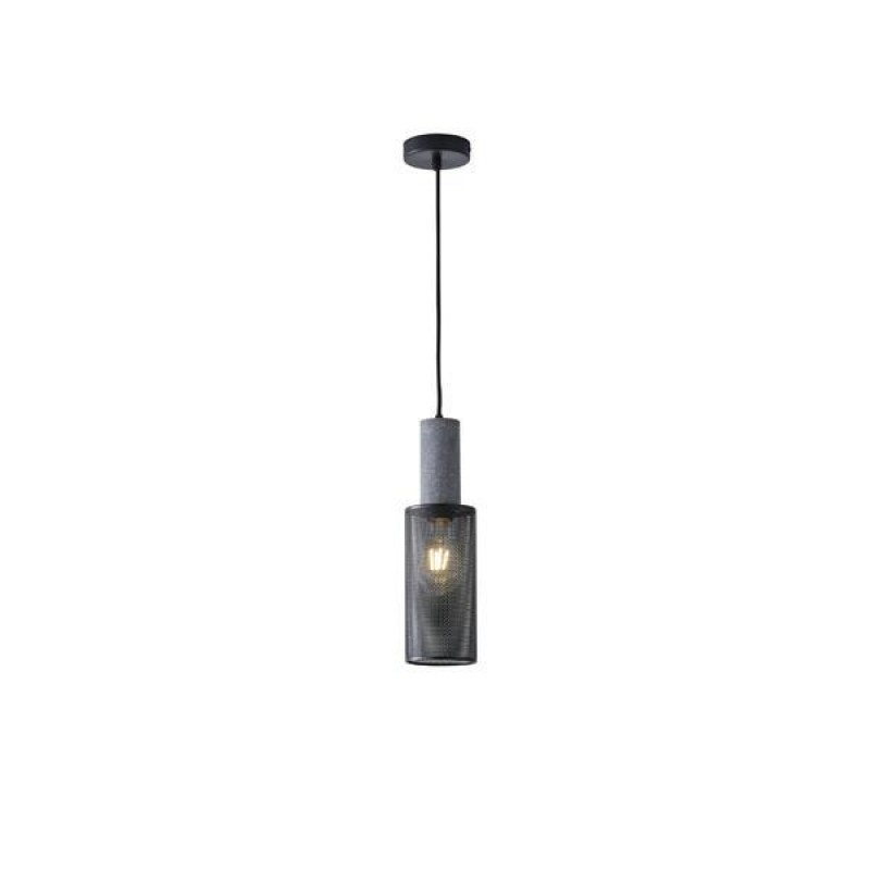 PENDANT LIGHT FIXTURE BLACK PLASTER  1XE27 MAX 40W 100X100X340mm ARTE ILLUMINA SCOURO 144-50000