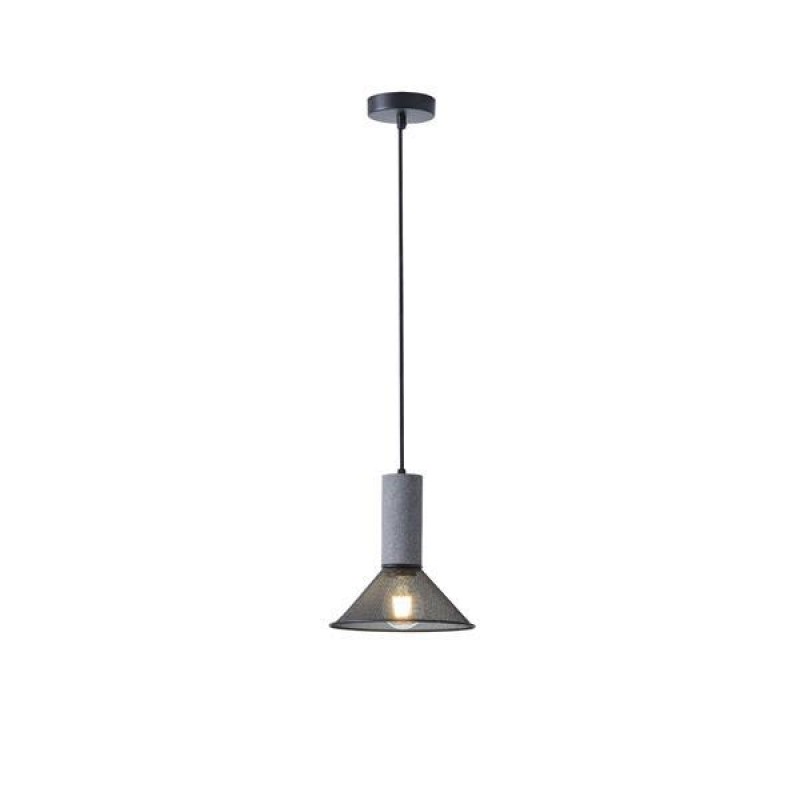 PENDANT LIGHT FIXTURE BLACKPLASTER  1XE27 MAX40W 120X120X260mm ARTE ILLUMINA SCOURO 144-50004