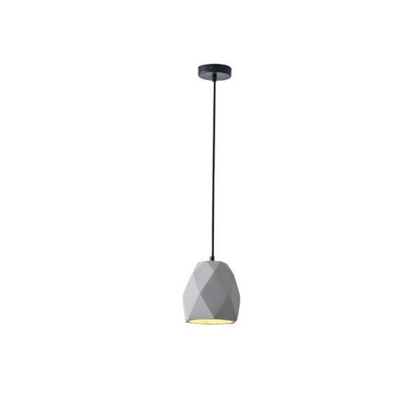 PENDANT LIGHT FIXTURE GREY PLASTER 1XE27 MAX 15W 160X160X170mm ARTE ILLUMINA PLASTER SERIES 144-50006