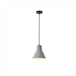 PENDANT LIGHT FIXTURE GREY PLASTER  1XE27 MAX 15W 200X200X210mm ARTE ILLUMINA PLASTER SERIES 144-50007