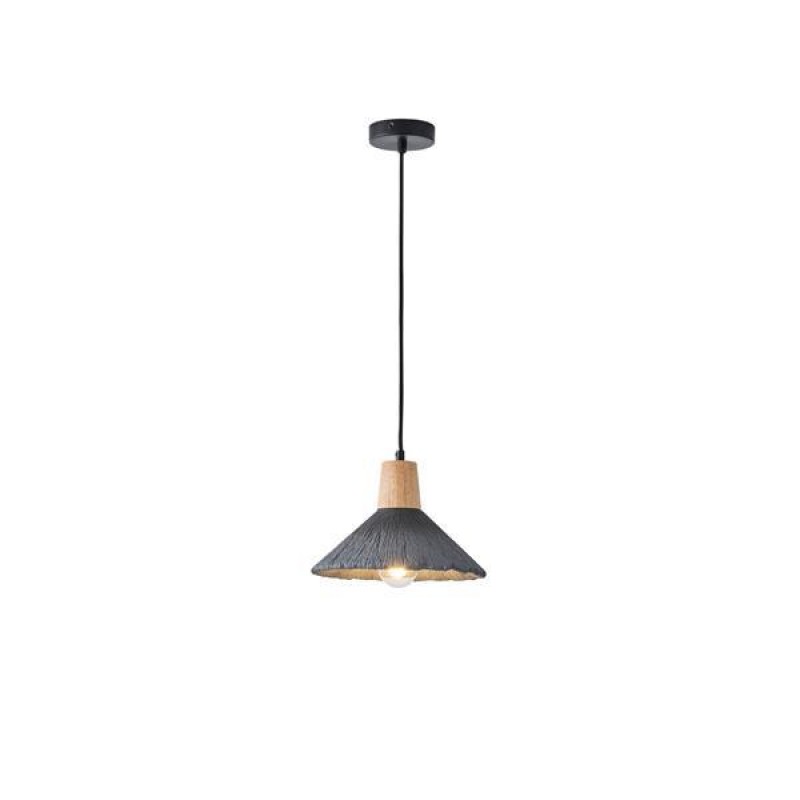 PENDANT LIGHT FIXTURE PLASTER BLACK 1XE27 MAX 15W 250X250X180mm ARTE ILLUMINA PLASTER SERIES 144-50013