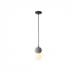 PENDANT LIGHT FIXTURE GREY  PLASTER G9 MAX 15W 100X100X210mm ARTE ILLUMINA PLASTER SERIES 144-50022