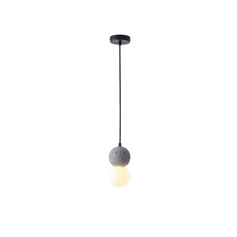 PENDANT LIGHT FIXTURE GREY  PLASTER G9 MAX 15W 100X100X210mm ARTE ILLUMINA PLASTER SERIES 144-50022