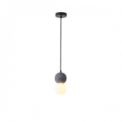 PENDANT LIGHT FIXTURE BLACK PLASTER G9 MAX 15W 100X100X210mm ARTE ILLUMINA PLASTER SERIES 144-50023