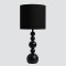 TABLE LAMP, METAL, BLACK, 25.5x57cm 814-40007