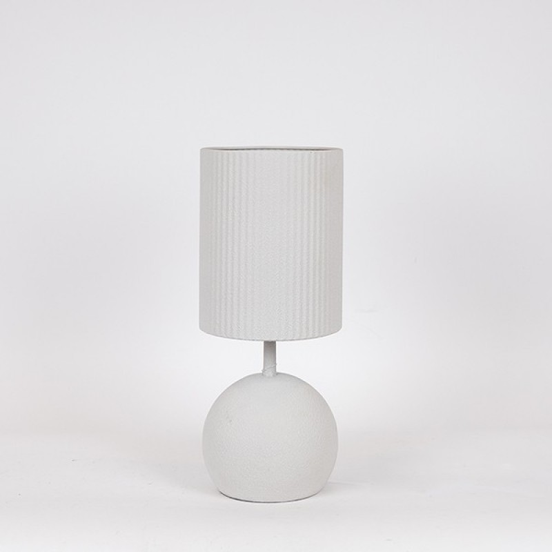 TABLE LAMP, METAL, WHITE, 19x19x45cm 814-40013