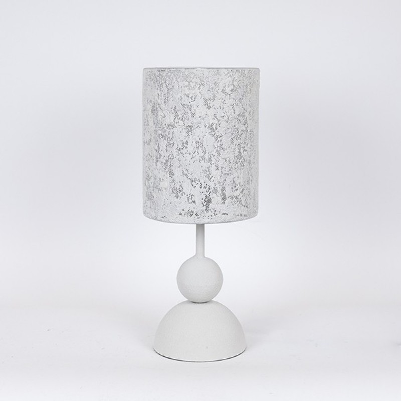 TABLE LAMP, METAL, WHITE, 22x22x59cm 814-40014