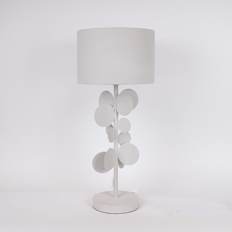 TABLE LAMP, METAL, WHITE, 30x30x40cm 814-40015