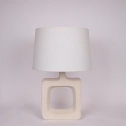 TABLE LAMP, WITH LINEN SHADE, CERAMIC, WHITE, 38x57cm 814-50010 TABLE LAMP, WITH LINEN SHADE, CERAMIC, WHITE, 38x57cm 814-50010