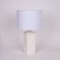 TABLE LAMP, WITH LINEN SHADE, CERAMIC, WHITE, 28x48.5cm 814-50013