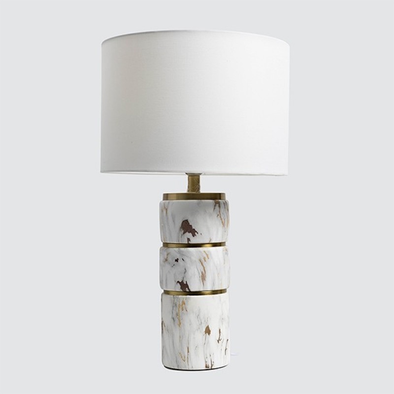 TABLE LAMP, CERAMIC, LIGHT GREY-WHITE, 30x53cm 814-50022