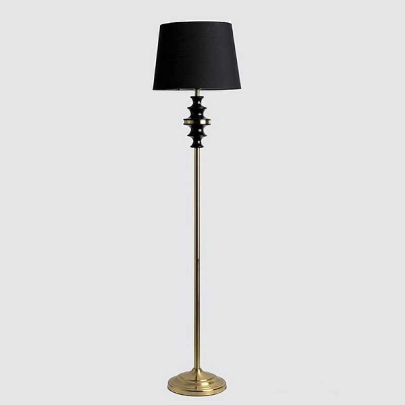 FLOOR LAMP, METAL, GOLD-BLACK, 38x158cm 814-80002