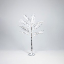 FERN LEAF TREE WITH SILVER LEAVES 1,2m, ADAPTOR, 80 MINI LED WARM WHITE, LEAD WIRE 3m, IP44 600-30725 FERN LEAF TREE WITH SILVER LEAVES 1,2m, ADAPTOR, 80 MINI LED WARM WHITE, LEAD WIRE 3m, IP44 600-30725