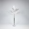 FERN LEAF TREE WITH SILVER LEAVES 1,5m, ADAPTOR, 110 MINI LED WARM WHITE, LEAD WIRE 3m, IP44 600-30726