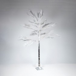 FERN LEAF TREE WITH SILVER LEAVES 1,8m, ADAPTOR, 140 MINI LED WARM WHITE, LEAD WIRE 3m, IP44 600-30727 FERN LEAF TREE WITH SILVER LEAVES 1,8m, ADAPTOR, 140 MINI LED WARM WHITE, LEAD WIRE 3m, IP44 600-30727