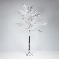 FERN LEAF TREE WITH SILVER LEAVES 2,1m, ADAPTOR, 180 MINI LED WARM WHITE, LEAD WIRE 3m, IP44 600-30728 FERN LEAF TREE WITH SILVER LEAVES 2,1m, ADAPTOR, 180 MINI LED WARM WHITE, LEAD WIRE 3m, IP44 600-30728