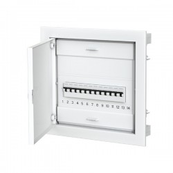FUSE BOX FLUSH MOUNTING PLASTIK WITH METAL DOOR PMD 1X12+2 IP40 147-31200