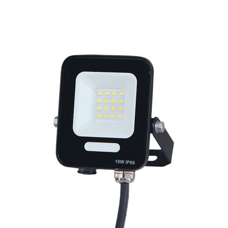PROJECTOR LED SMD 10W BLACK IP66 4000K PLUS 60cm CABLE 147-69801