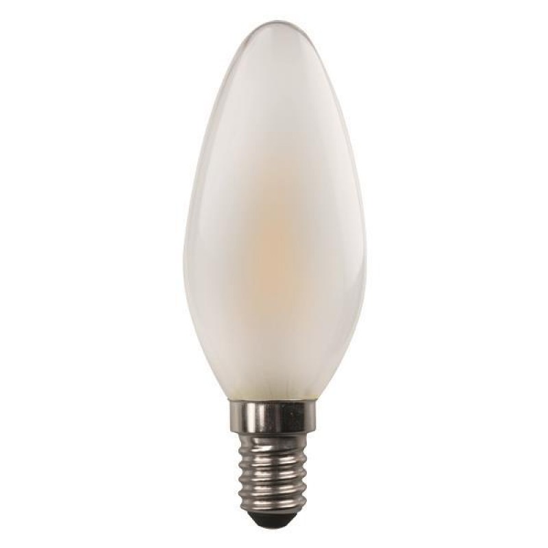 LED LAMP C37 CROSSED FILAMENT 4.5W E14 4000K 220-240V FROST 147-78114