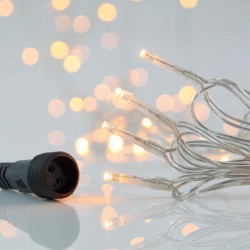 LINE PRO, 300 LED 3mm, 31V & 9W ADAPTOR, 4 CONNECTORS UNTIL 3 SET, TRANSPARENT PVC WIRE, WARM WHITE LED PER 5cm, LEAD WIRE 3m, IP44 600-01591