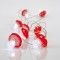 LINE, BATTERY OPERATED, 10 LED 5mm, WHITE WITH ACRYLIC MUSHROOMS, LEAD WIRE 50cm, PER 20cm, IP20 600-11277