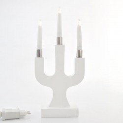 WOODEN CANDLESTICK, 3 LED WARM WHITE, TRANSFORMER, 17,5x7x38,5cm 600-40263 WOODEN CANDLESTICK, 3 LED WARM WHITE, TRANSFORMER, 17,5x7x38,5cm 600-40263