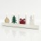 CANDLESTICK WITH CHRISTMAS DESIGNS, 5 LED, BATTERY OPERATED, WITH TIMER, 38,5x5x14,5cm 600-40269