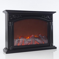 PLASTIC BLACK FIREPLACE WITH FLAME EFFECT, 55x13x40cm 600-40597 PLASTIC BLACK FIREPLACE WITH FLAME EFFECT, 55x13x40cm 600-40597