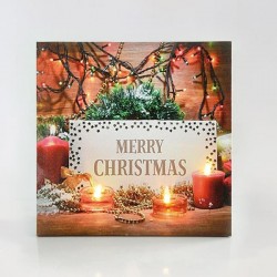 CANVAS PICTURE WITH CANDLES DESIGN, 30X30cm, WITH 13 LED, BATTERY OPERATED 600-41502 CANVAS PICTURE WITH CANDLES DESIGN, 30X30cm, WITH 13 LED, BATTERY OPERATED 600-41502
