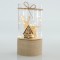 GLASS LIGHTED DECORATIVE WITH HOUSE AND DEER, 9x18cm 600-42349