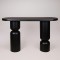 CONSOLE, METAL, BLACK, 120X40X75cm 810-00072