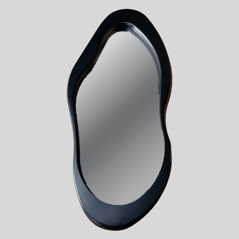 WALL MIRROR PLASTIC BLACK 120x4x50cm 811-20007