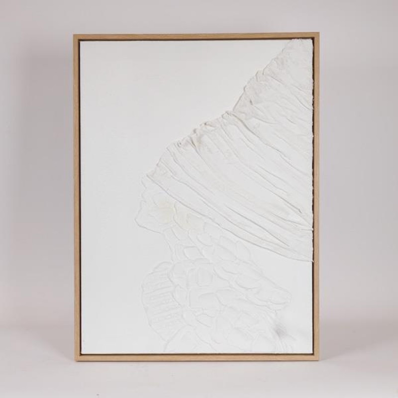 КАНВАС СТЕННО ИЗКУСТВО С ФИГУРИ В БЯЛО 60X80 СМ