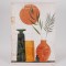 CANVAS WALL ART VASE WITH FLOWERS ORANGE - BLACK - BURGUNDY 50x70cm 812-20024