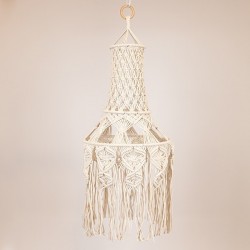 PENDANT LAMP MACRAME BEIGE 38x90cm 814-15002