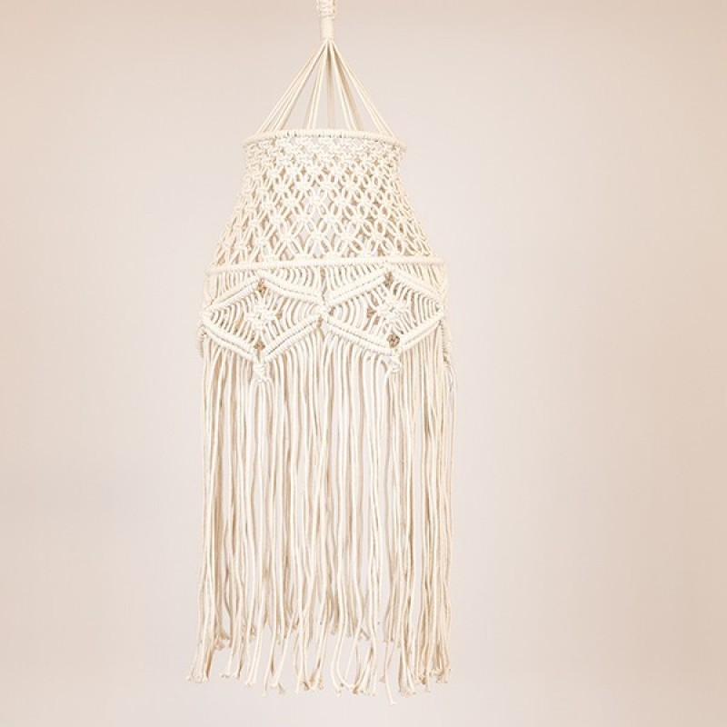 PENDANT LAMP MACRAME BEIGE 30x90cm 814-15003