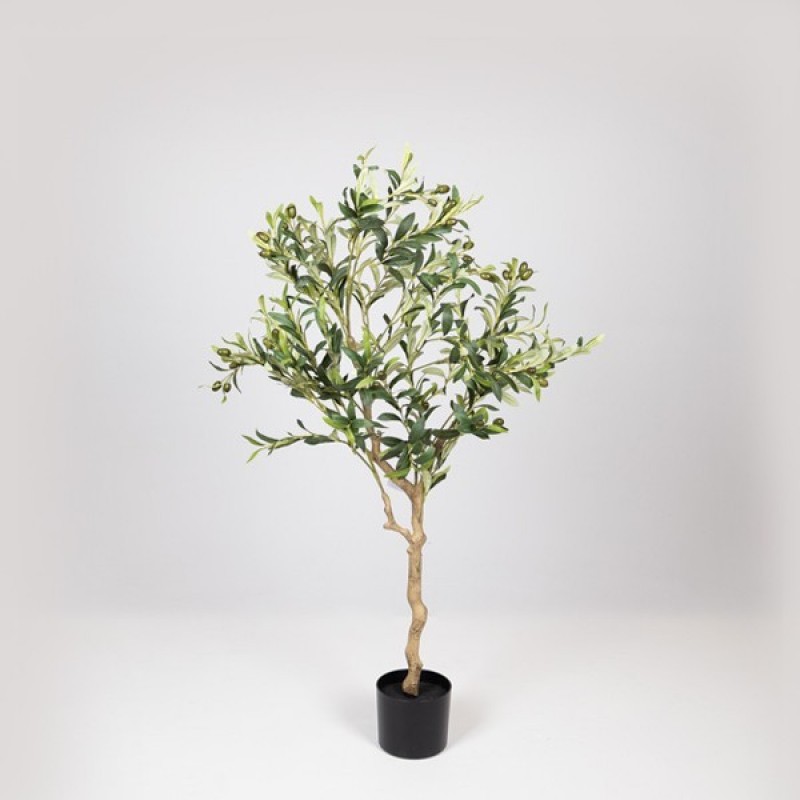 ARTIFICIAL OLIVE TREE, WITH PLASTIC POT, FABRIC-PLASTIC-IRON, 120cm 816-50048