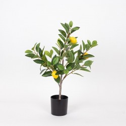 ARTIFICIAL LEMON TREE, WITH PLASTIC POT, FABRIC-PLASTIC-IRON, 60cm 816-50055